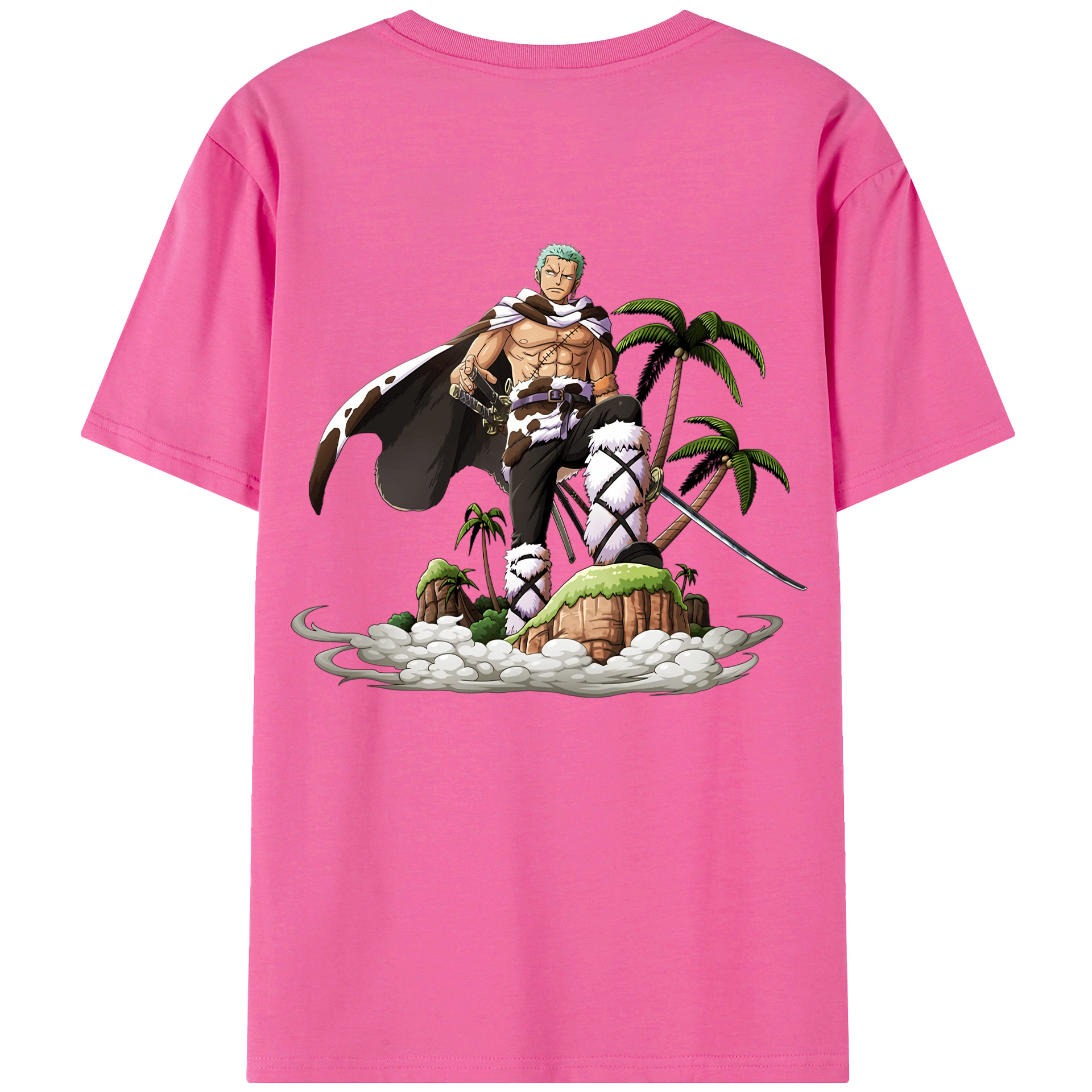 ワンピース ロロノア・ゾロ ONE PIECE Roronoa Zoro レディース半袖Tシャツ(バックプリント)